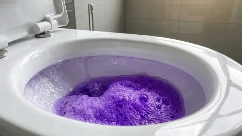 Lilla Fuugu-skum, der stiger op ad toiletkummens vĂŠgge til kanten