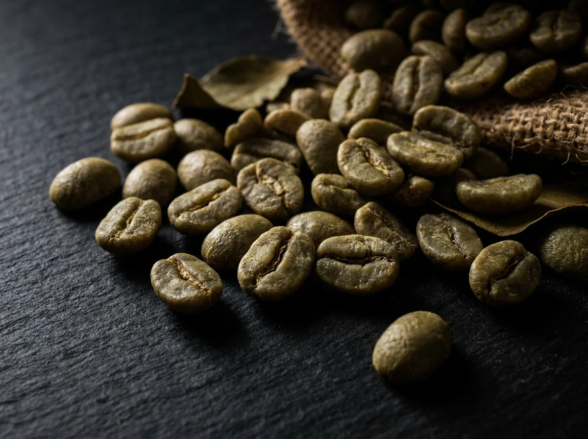Grains de café vert non torréfiés – l’extrait de grain de café vert riche en acide chlorogénique contenu dans Akemi Coffee Boost