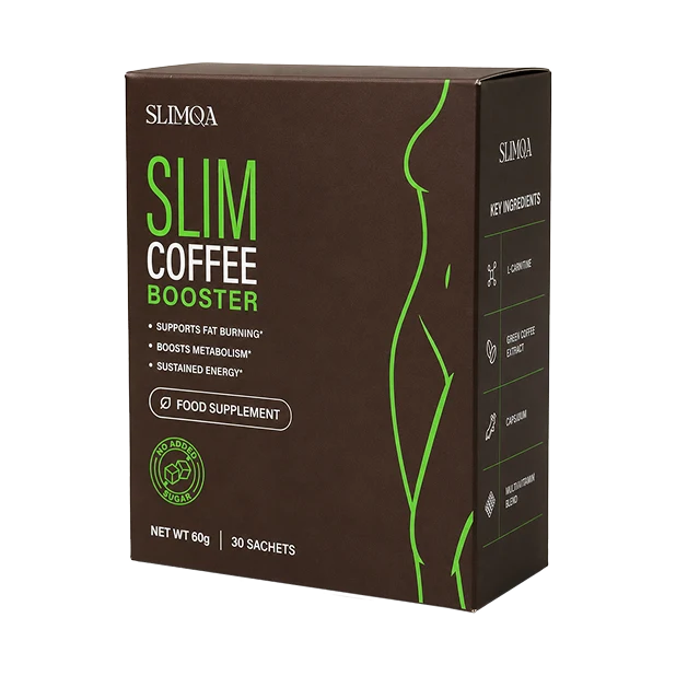 Boîte de Slimqa Slim Coffee Booster avec 30 sticks individuels – photo du produit