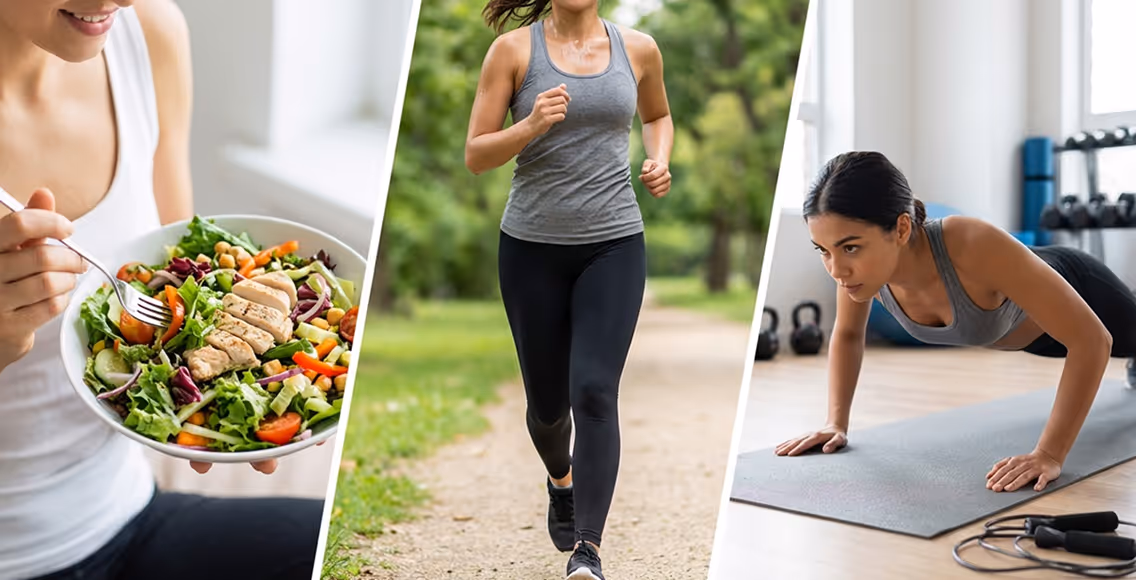 Traditional weight loss with a calorie-counted diet and running workout – the classic route compared with the Wellaray Slim Coffee Booster